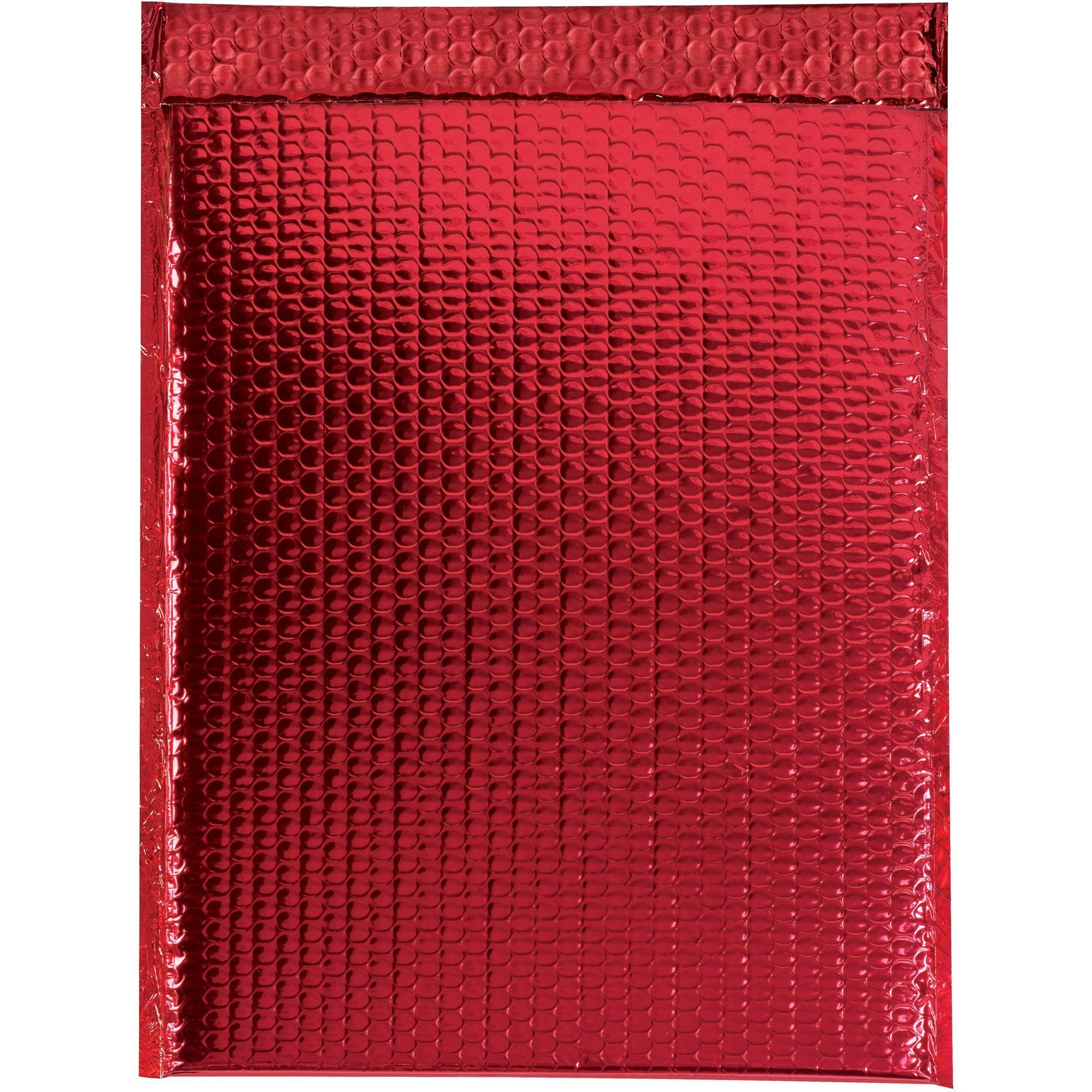 13 x 17 1/2" Red Glamour Bubble Mailers - GBM1317R