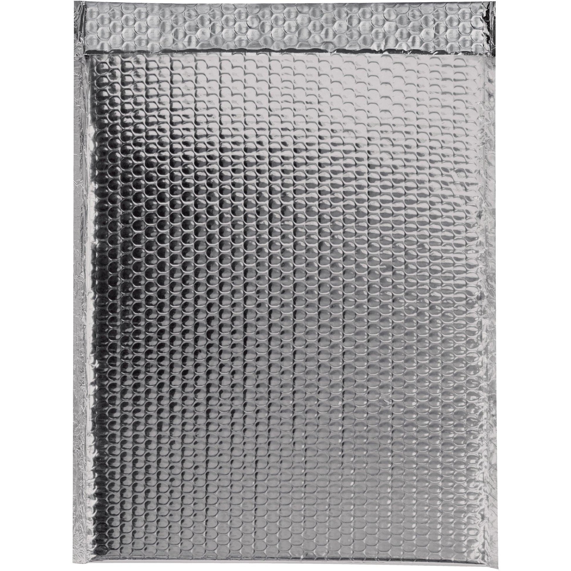 13 x 17 1/2" Silver Glamour Bubble Mailers - GBM1317S