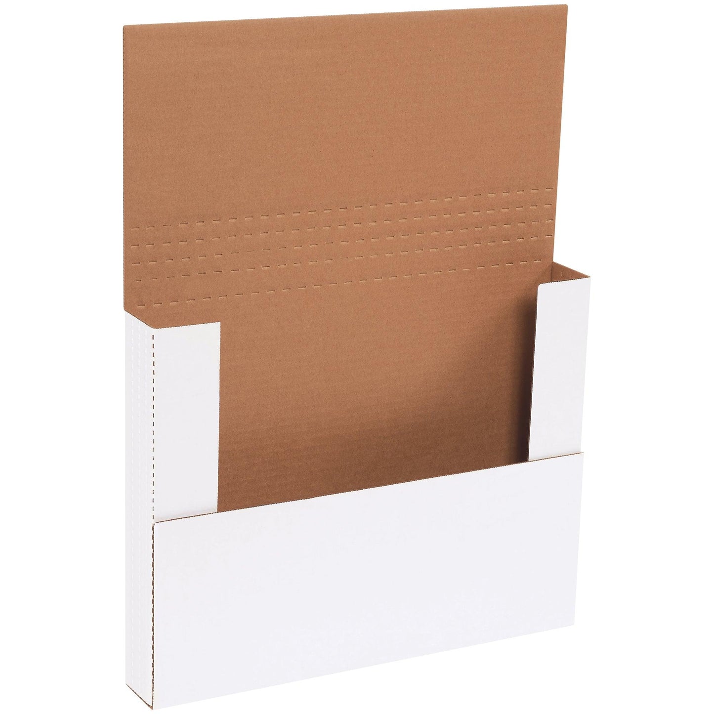 14 1/4 x 11 1/4 x 2" White Easy-Fold Mailers - M14112BF