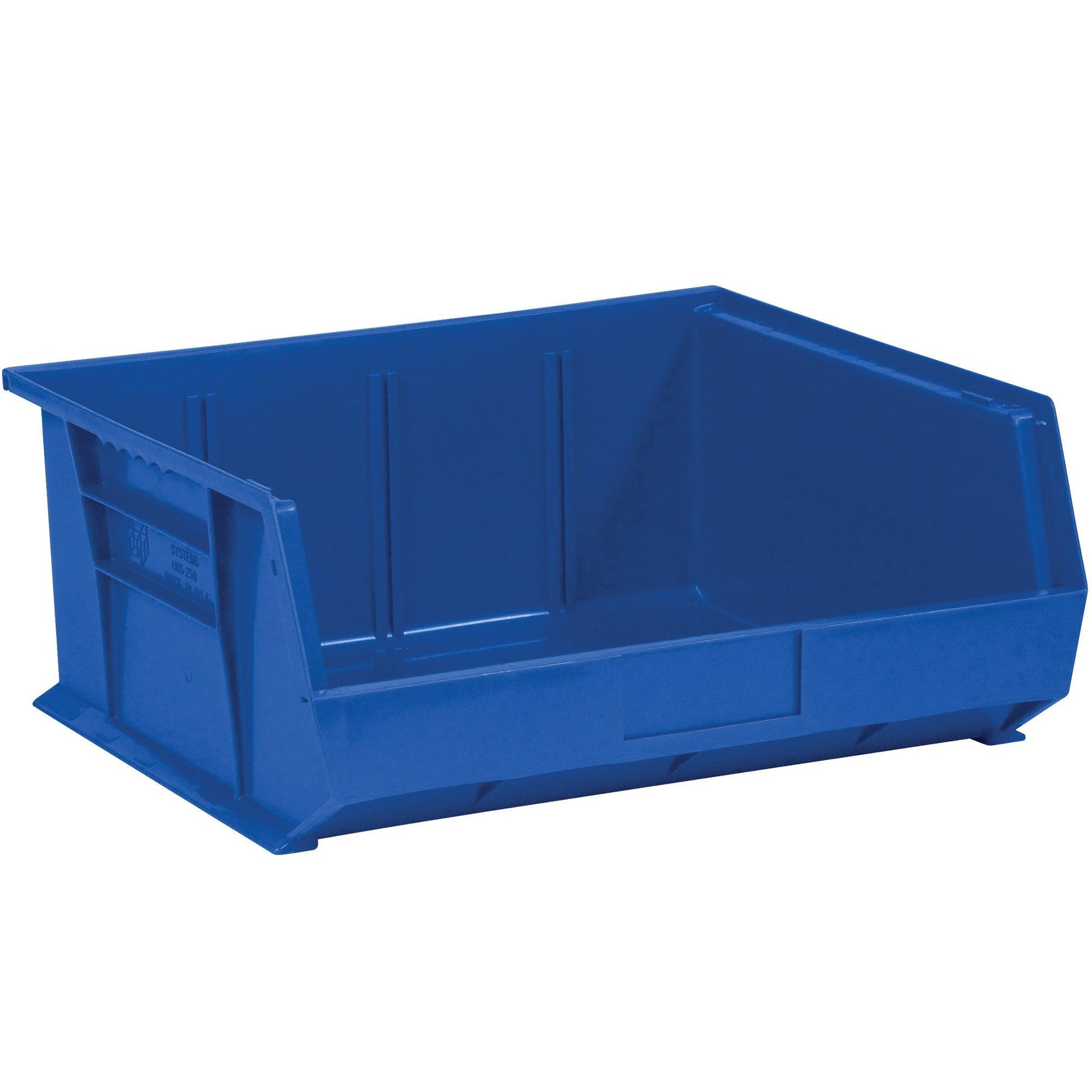 14 3/4 x 16 1/2 x 7" Blue Plastic Stack & Hang Bin Boxes - BINP1516B