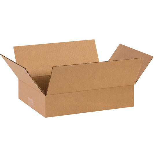 14 x 10 x 3" Flat Corrugated Boxes - 14103