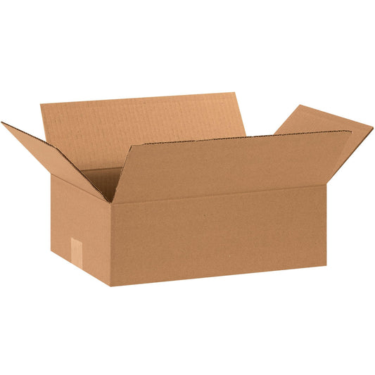 15 x 10 x 5" Flat Corrugated Boxes - 15105