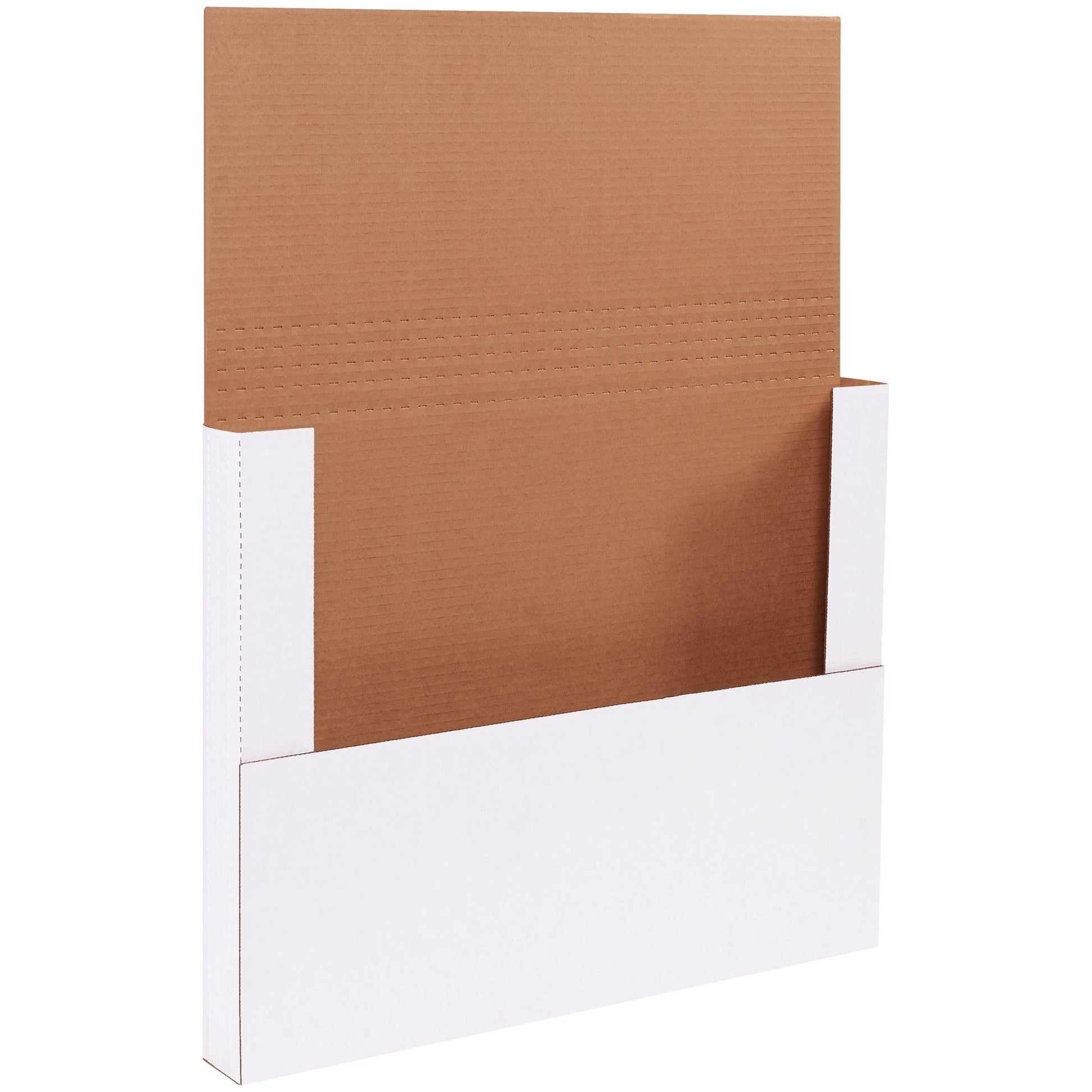 15 x 11 1/8 x 6" White Easy-Fold Mailers - M15116BF