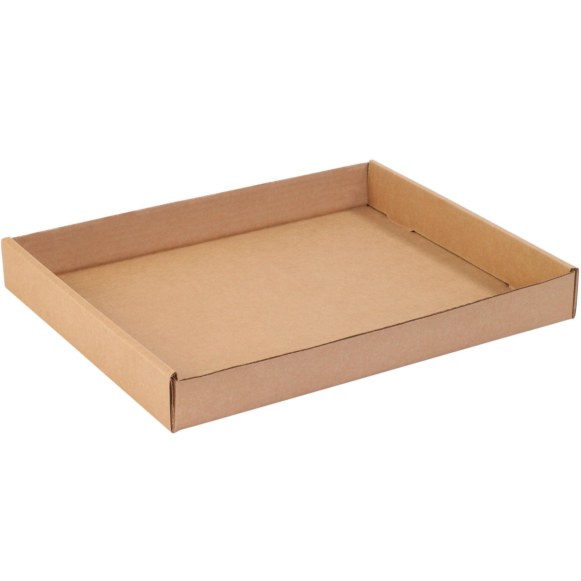 15 x 12 x 1 3/4" Kraft Corrugated Trays - 15122CT