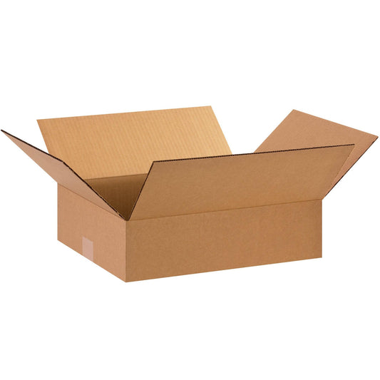 15 x 12 x 4" Flat Corrugated Boxes - 15124