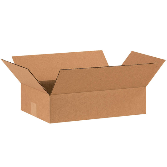 16 x 10 x 4" Flat Corrugated Boxes - 16104