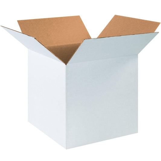 16 x 16 x 16" White Corrugated Boxes - 161616W