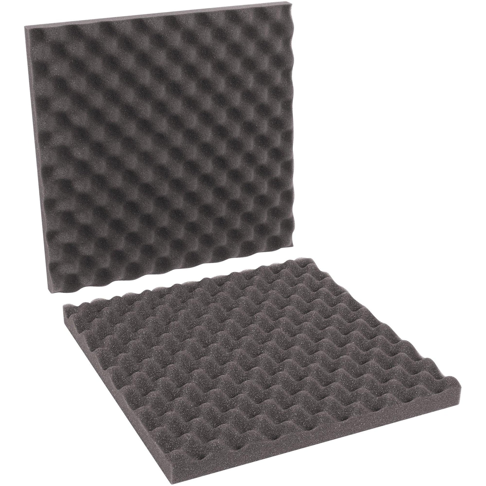 16 x 16 x 2" Charcoal Convoluted Foam Sets - FCSC16162