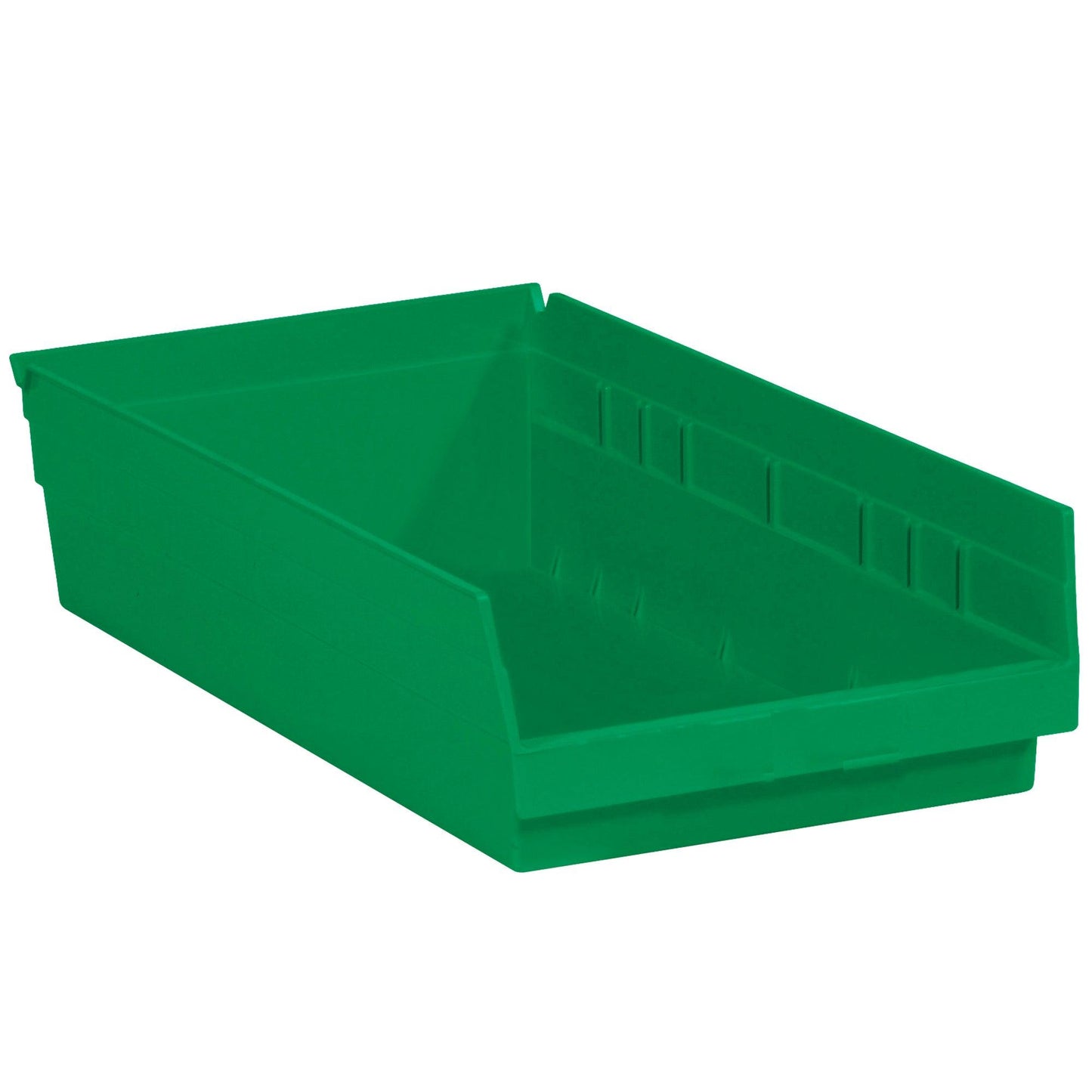 17 7/8 x 11 1/8 x 4" Green Plastic Shelf Bin Boxes - BINPS114G