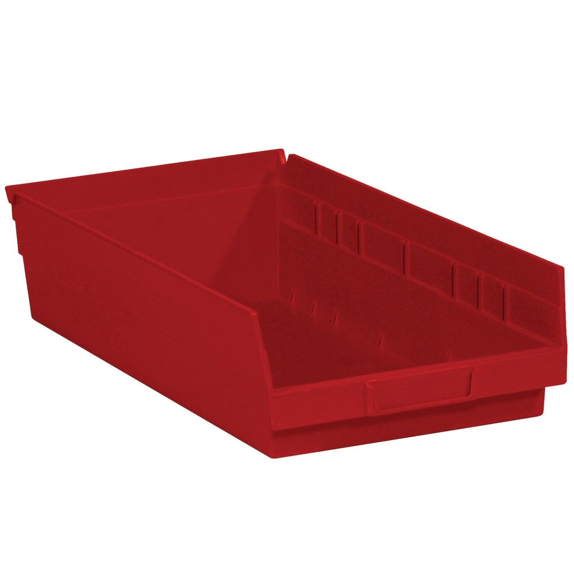 17 7/8 x 11 1/8 x 4" Red Plastic Shelf Bin Boxes - BINPS114R