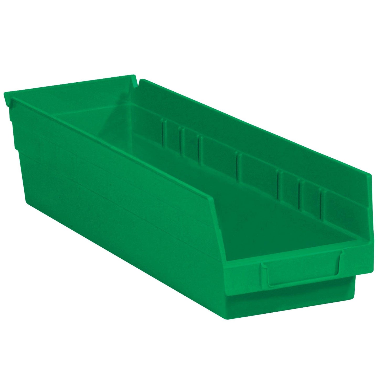 17 7/8 x 4 1/8 x 4" Green Plastic Shelf Bin Boxes - BINPS111G