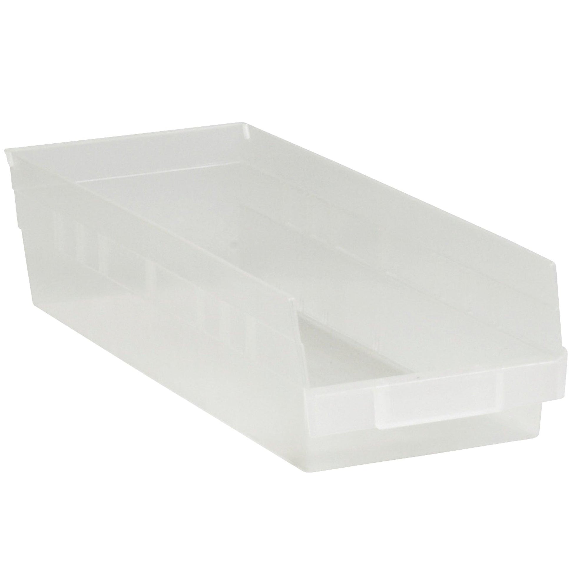 17 7/8 x 6 5/8 x 4" Clear Plastic Shelf Bin Boxes - BINPS112CL