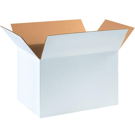 18 x 12 x 12" White Corrugated Boxes - 181212W