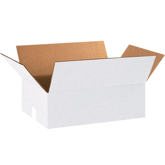 18 x 12 x 6" White Corrugated Boxes - 18126W