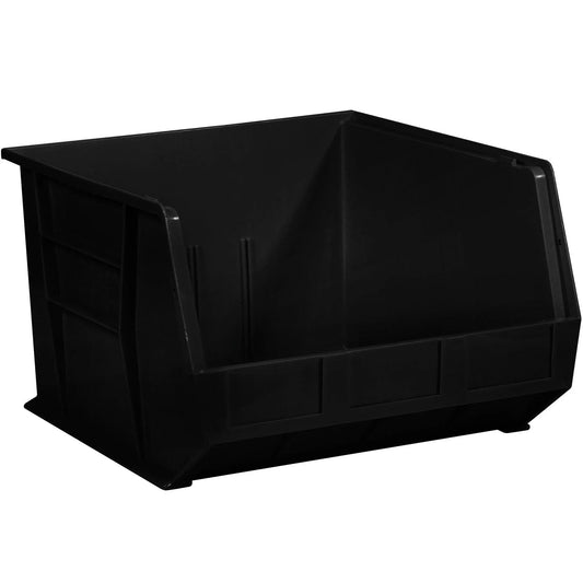 18" x 16 1/2" x 11" Black Plastic Stack & Hang Bin Boxes - BINP1816K Box Packaging Partner