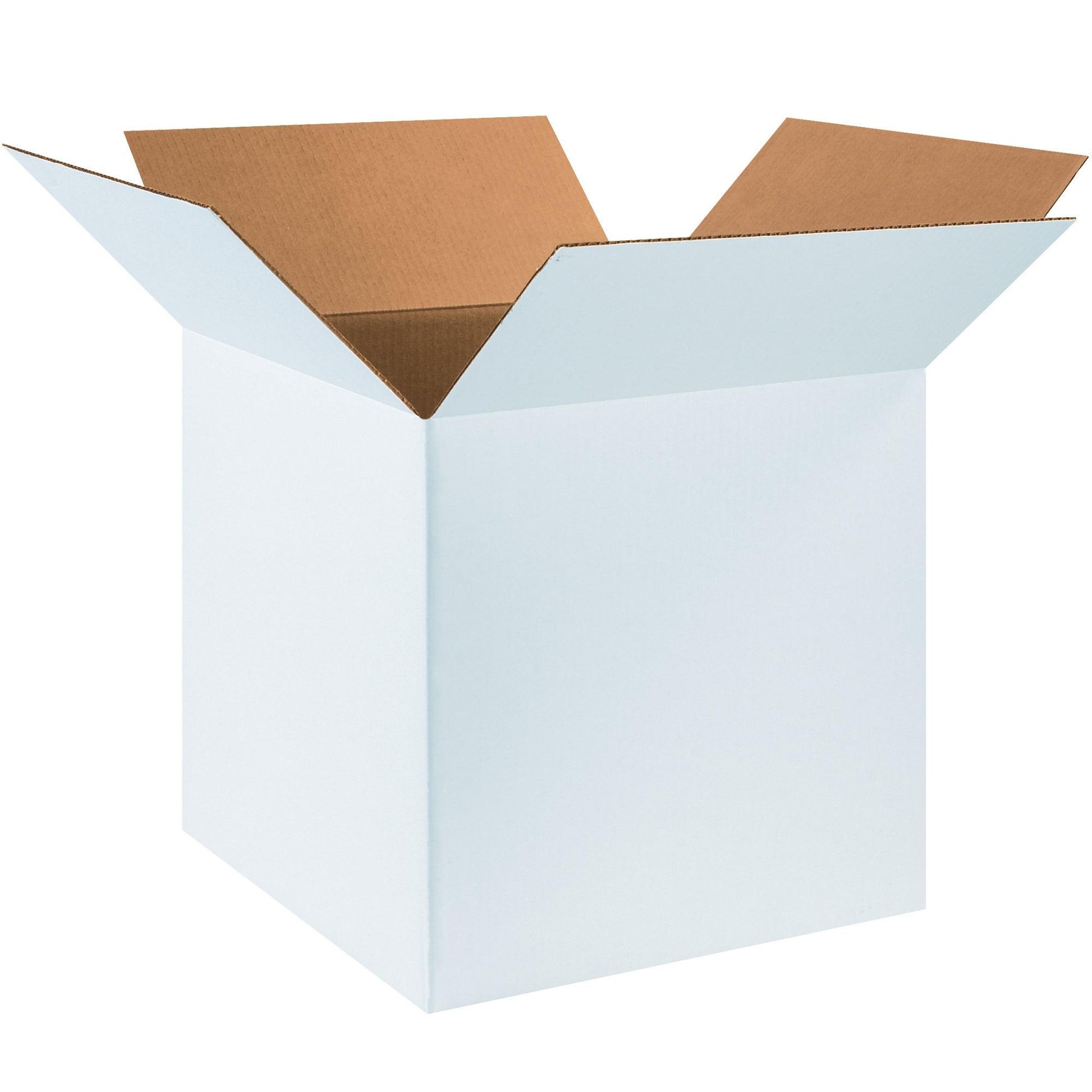 18 x 18 x 18" White Corrugated Boxes - 181818W