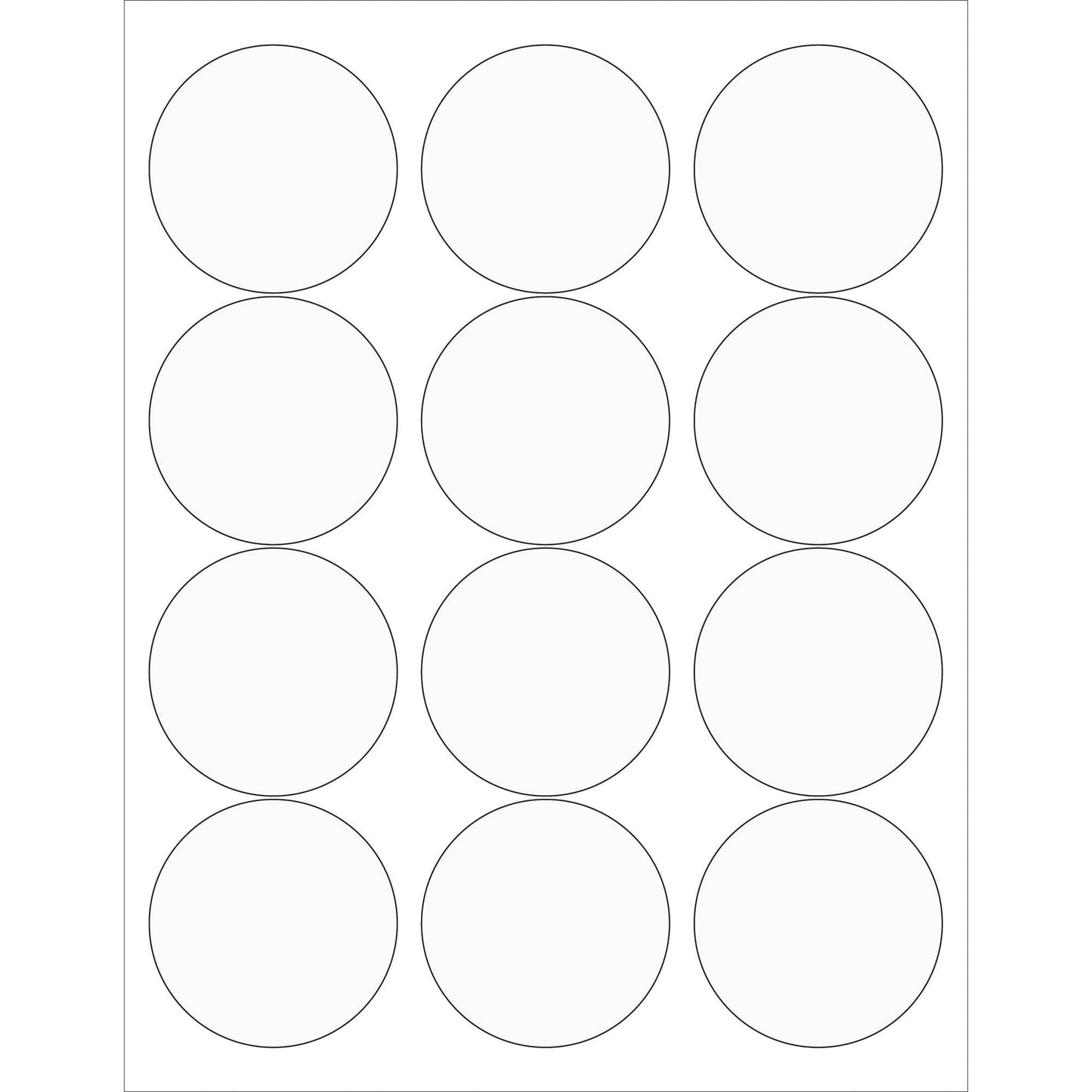 2 1/2" Clear Circle Laser Labels - LL232CL