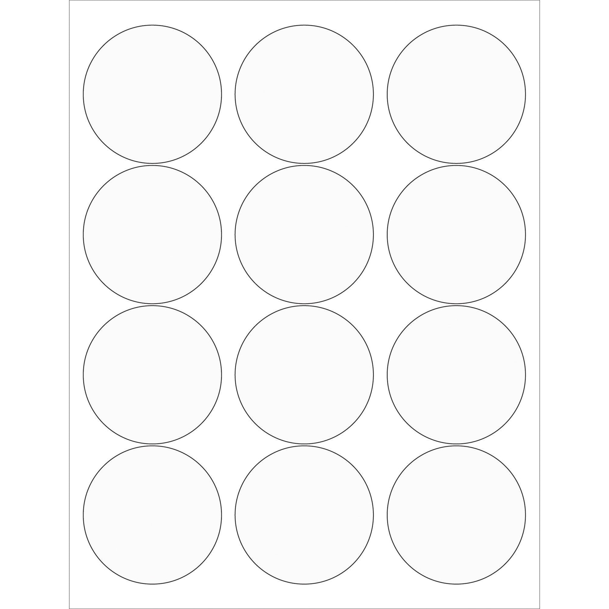 2 1/2" Clear Circle Laser Labels - LL232CL