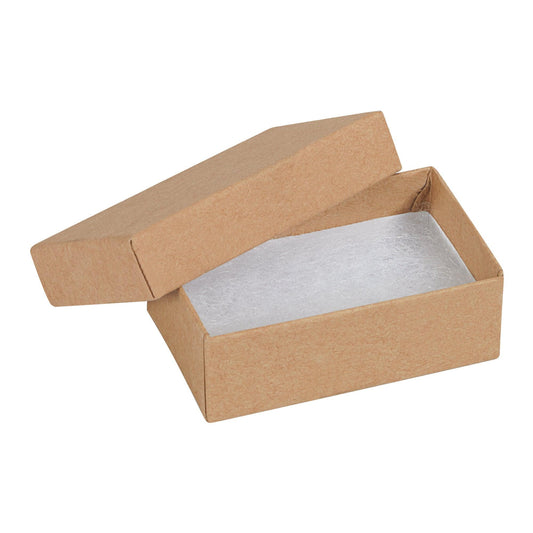 2 1/2 x 1 1/2 x 7/8" Kraft Jewelry Boxes - JB211K