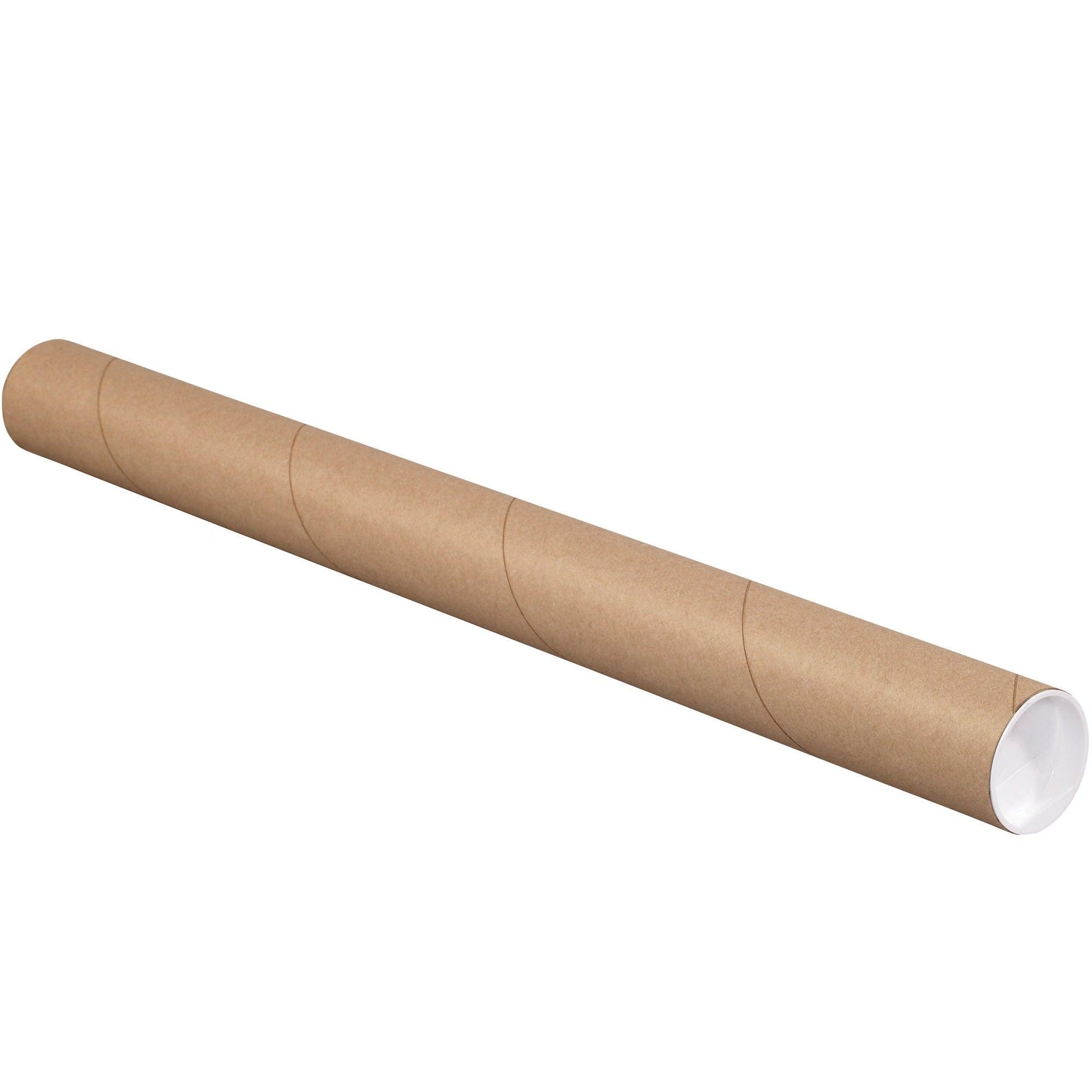 2 1/2 x 48" Kraft Tubes with Caps - P2548K