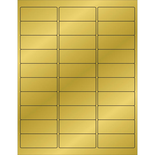 2 5/8 x 1" Gold Foil Rectangle Laser Labels - LL210GD