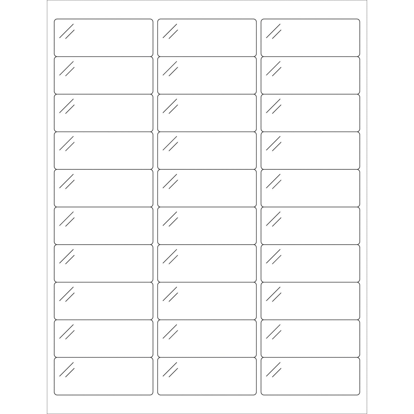 2 5/8 x 1" Pure Clear Rectangle Laser Labels - LL236CC