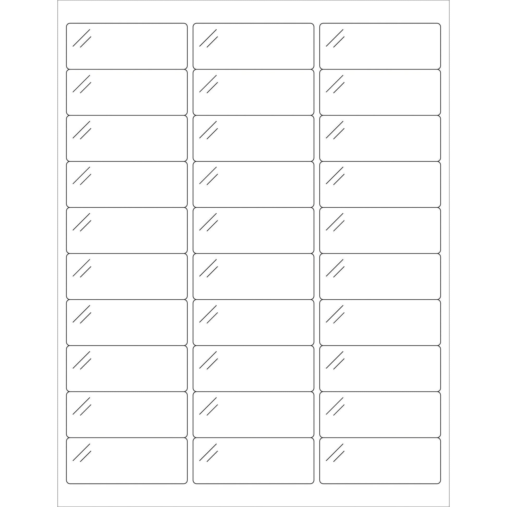 2 5/8 x 1" Pure Clear Rectangle Laser Labels - LL236CC