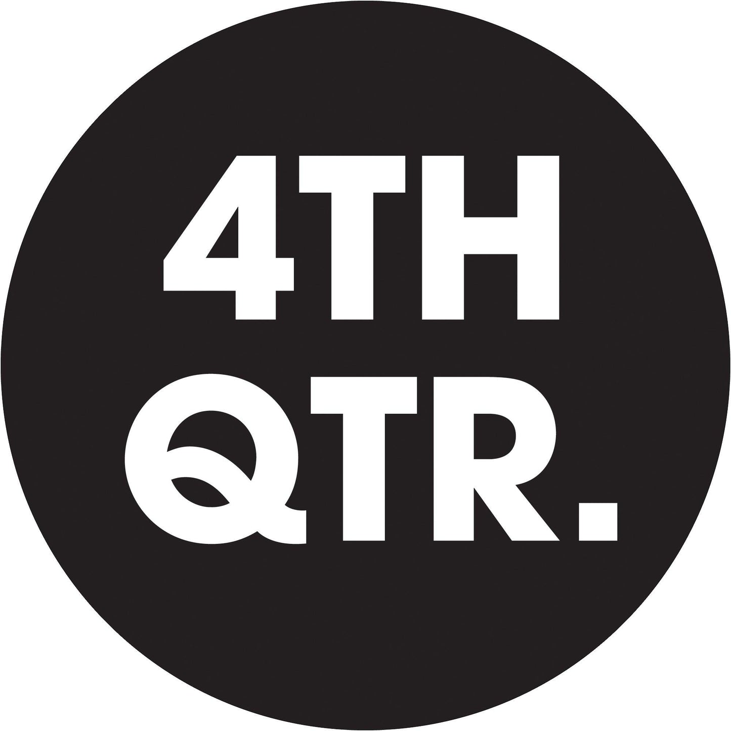 2" Circle - "4TH QTR." (Black) Quarter Labels - DL6793