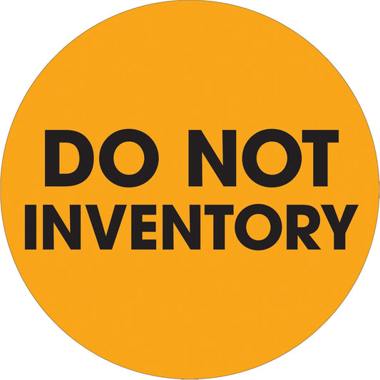 2" Circle - "Do Not Inventory" Fluorescent Orange Labels - DL1251