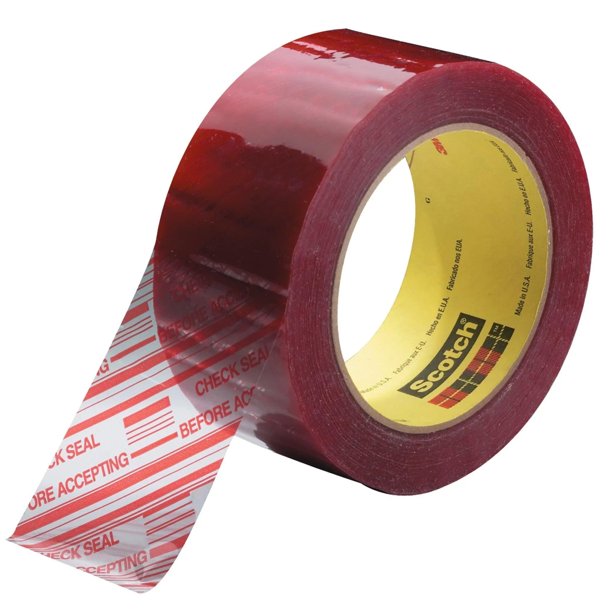 2" x 110 yds. Clear 3M Security Message Box Sealing Tape 3779 - T9023779 Box Packaging Partner