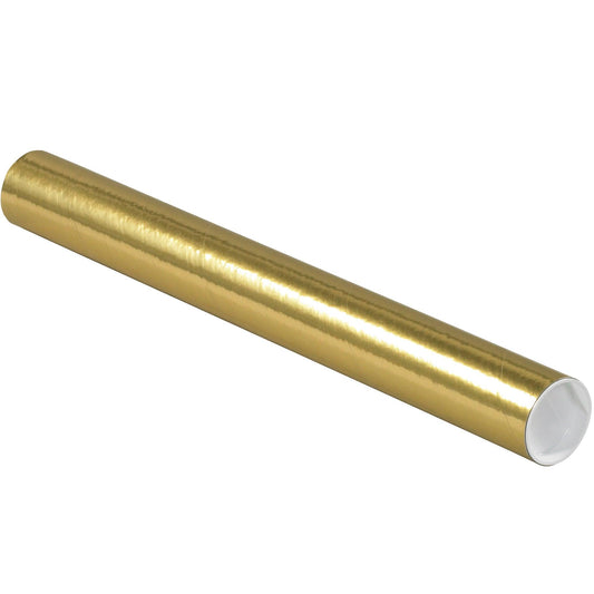 2 x 18" Gold Tubes with Caps - P2018GO