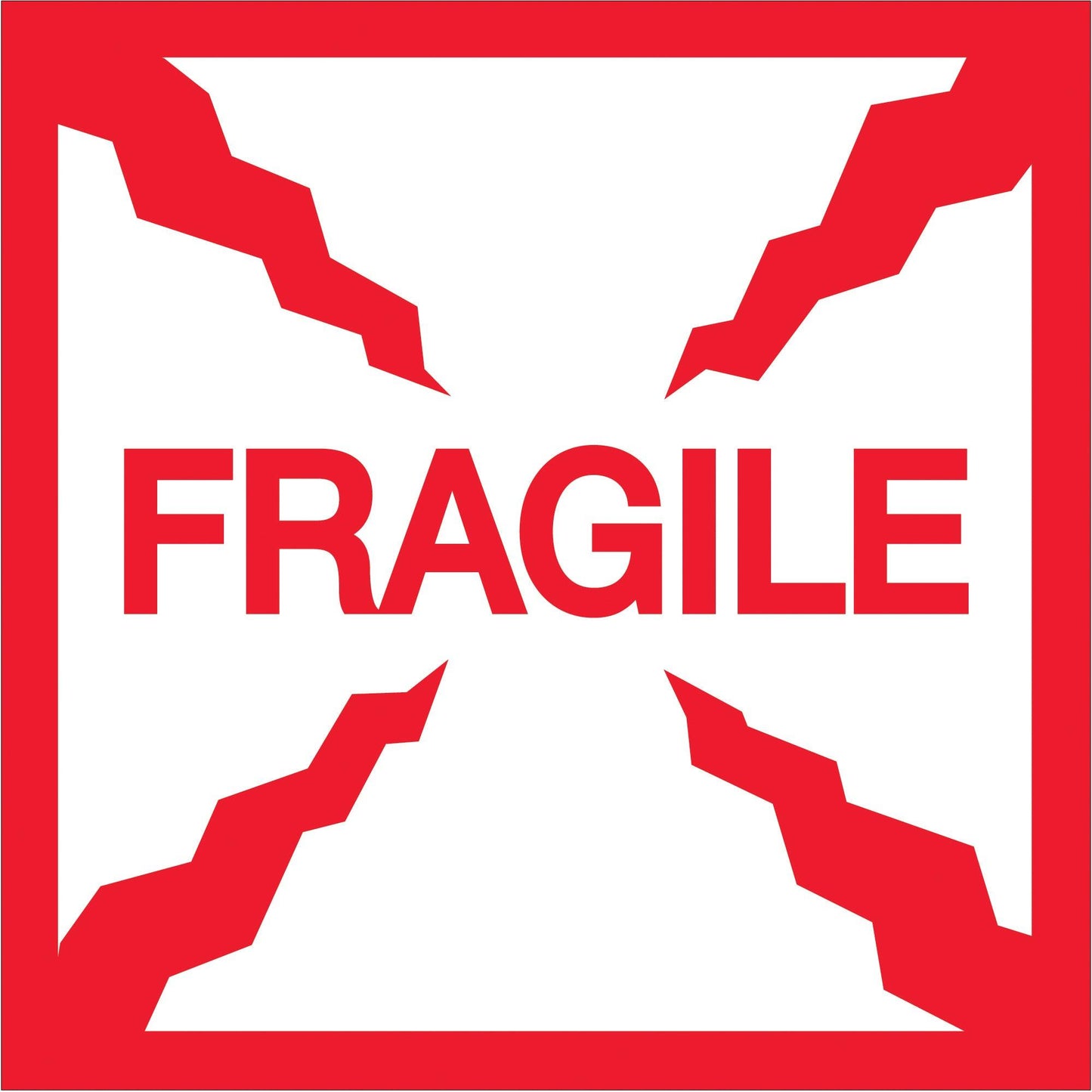 2 x 2" - "Fragile" Labels - DL1316