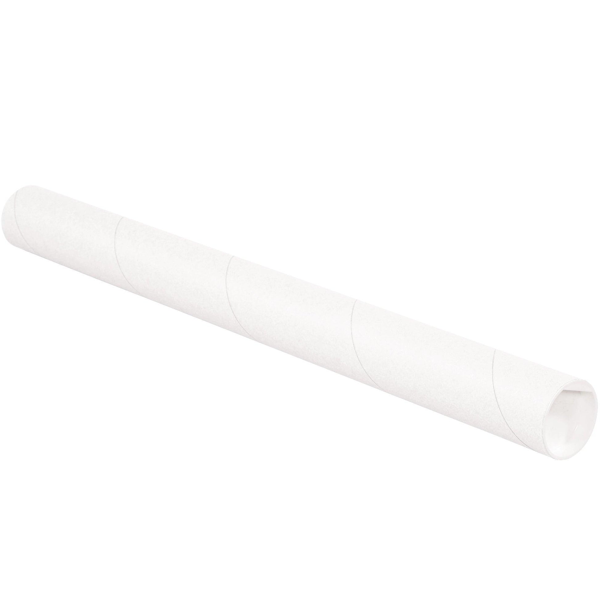 2 x 26" White Tubes with Caps - P2026W