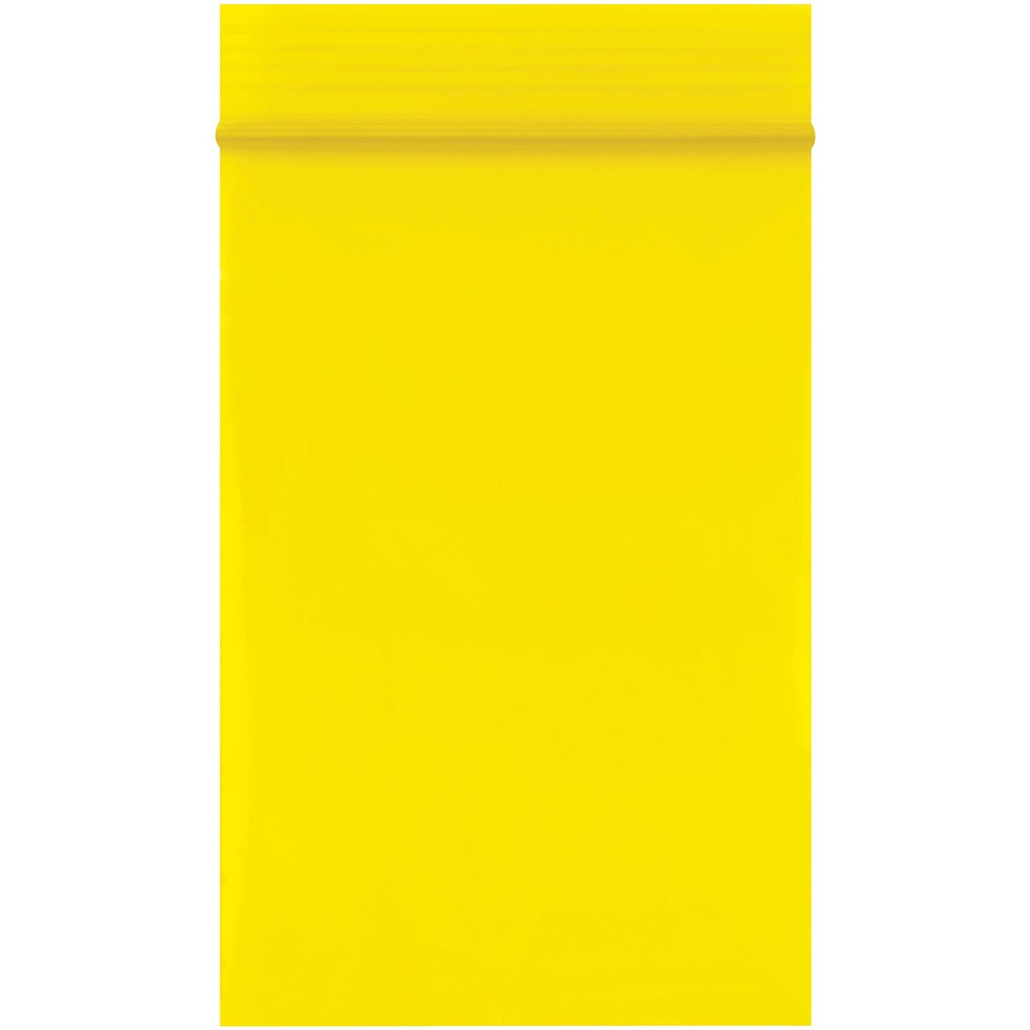 2 x 3" - 2 Mil Yellow Reclosable Poly Bags - PB3525Y