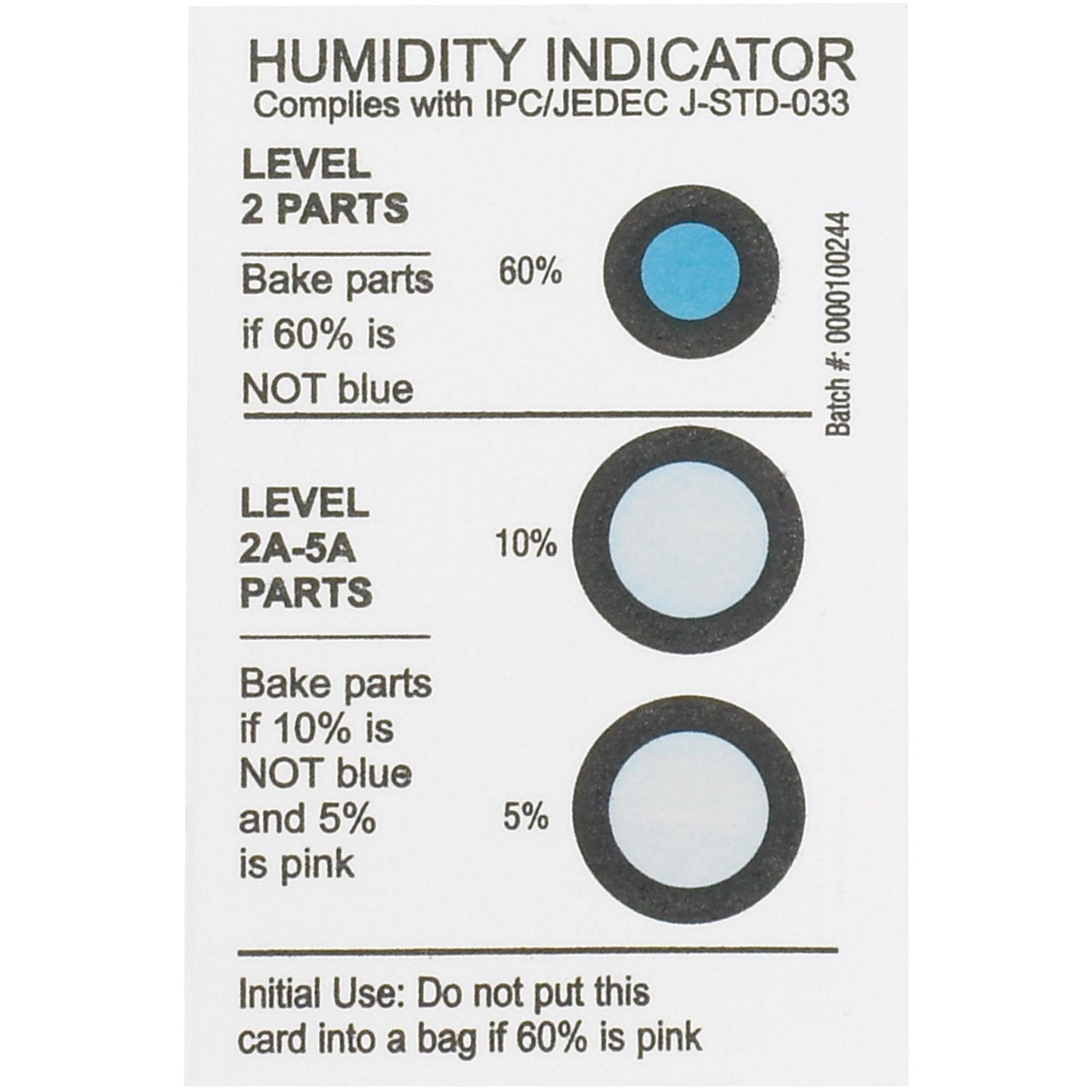 2 x 3" 5-10-60% Humidity Indicators - DES162