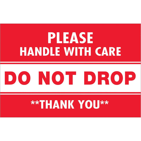 2 x 3" - "Do Not Drop" Labels - DL1313 Box Packaging Partner