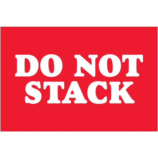 2 x 3" - "Do Not Stack" Labels - DL1615 Box Packaging Partner