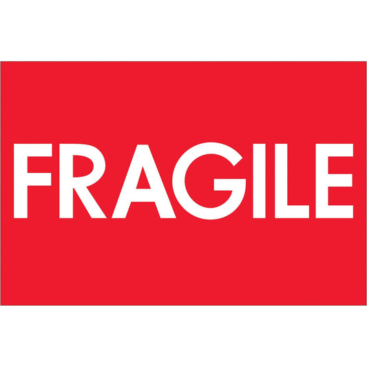 2 x 3" - "Fragile" (High Gloss) Labels - DL1081