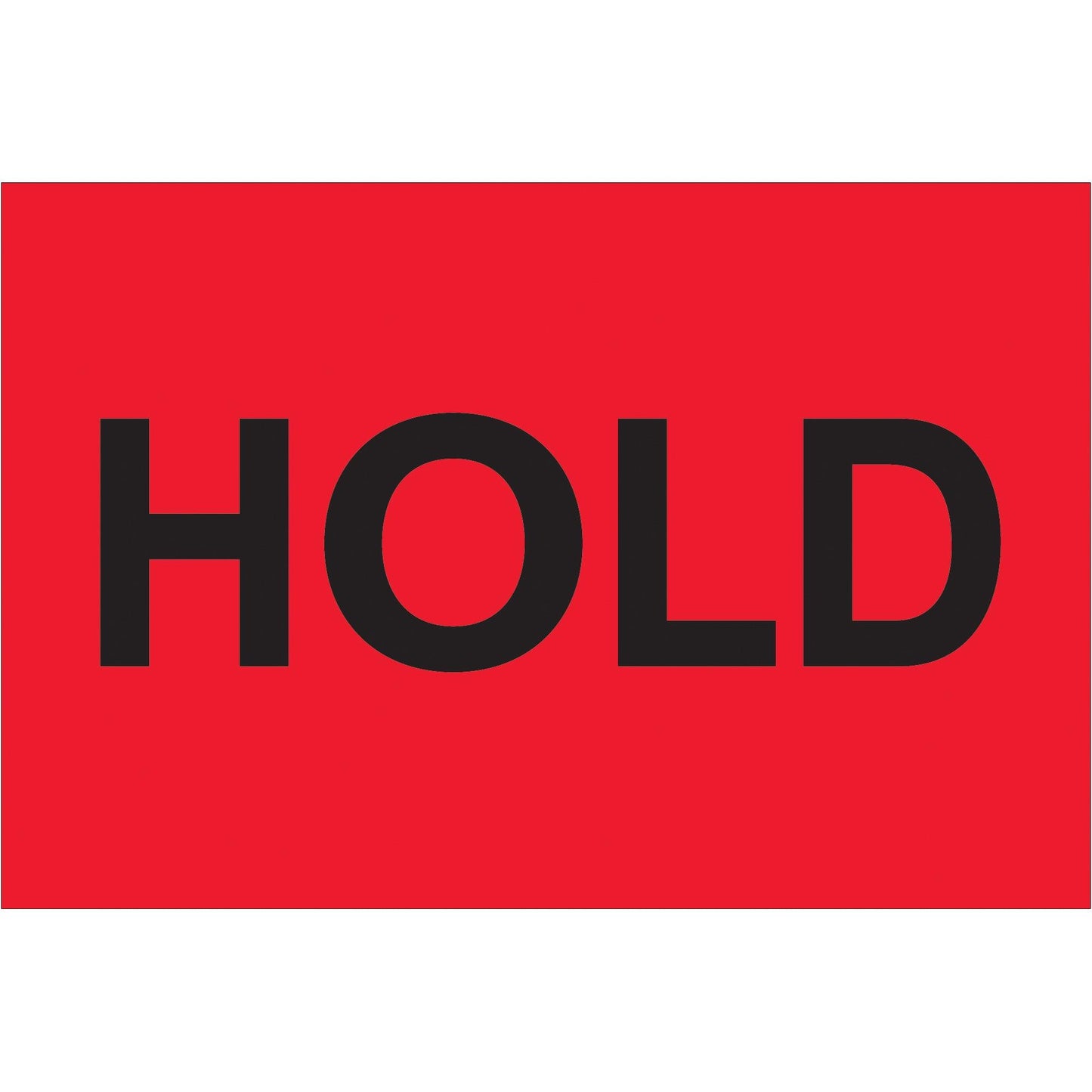 2 x 3" - "Hold" (Fluorescent Red) Labels - DL1129