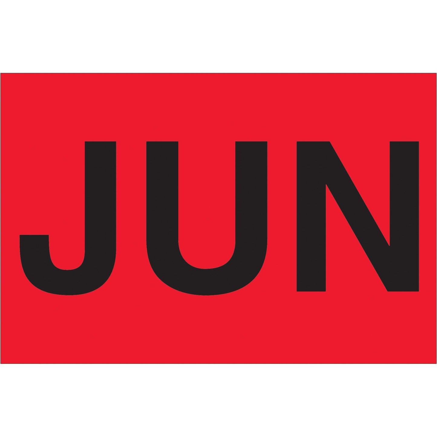 2 x 3" - "JUN" (Fluorescent Red) Months of the Year Labels - DL6801