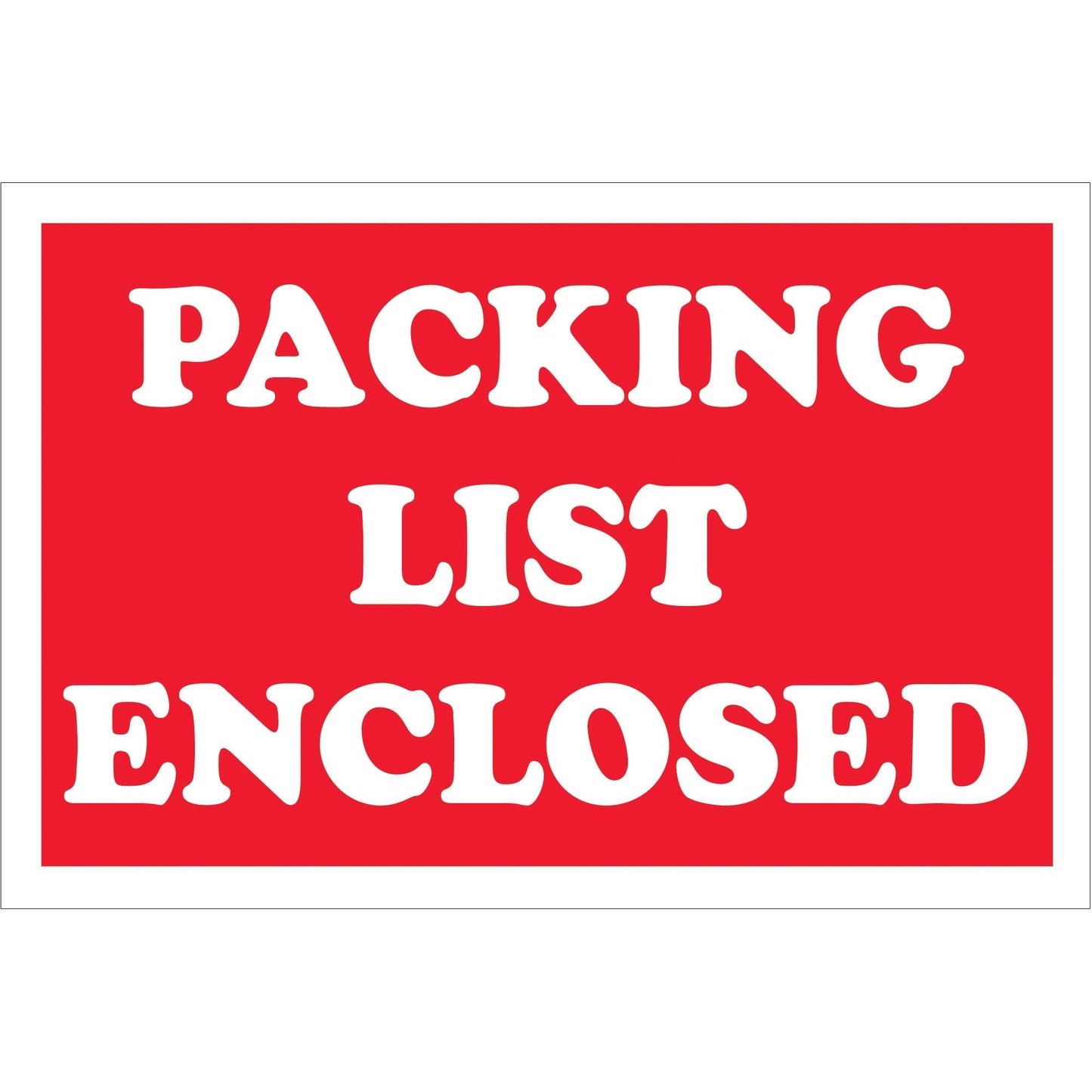 2 x 3" - "Packing List Enclosed" Labels - DL1207