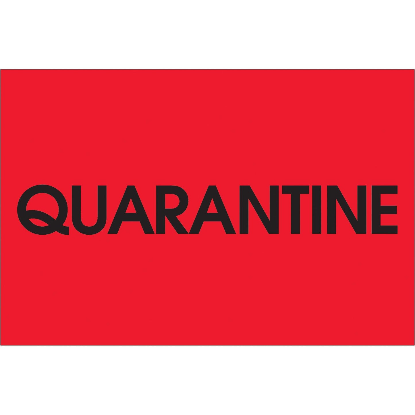 2 x 3" - "Quarantine" (Fluorescent Red) Labels - DL1138