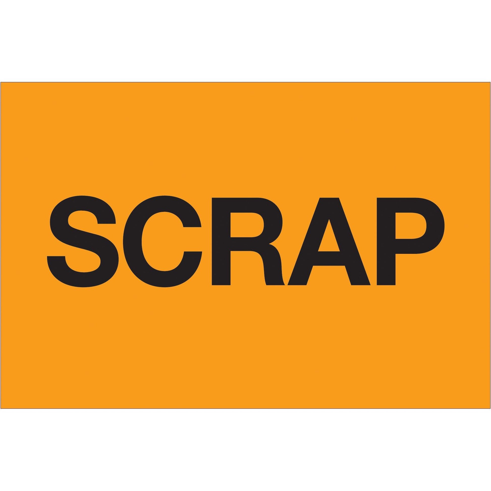 2 x 3" - "Scrap" (Fluorescent Orange) Labels - DL1137