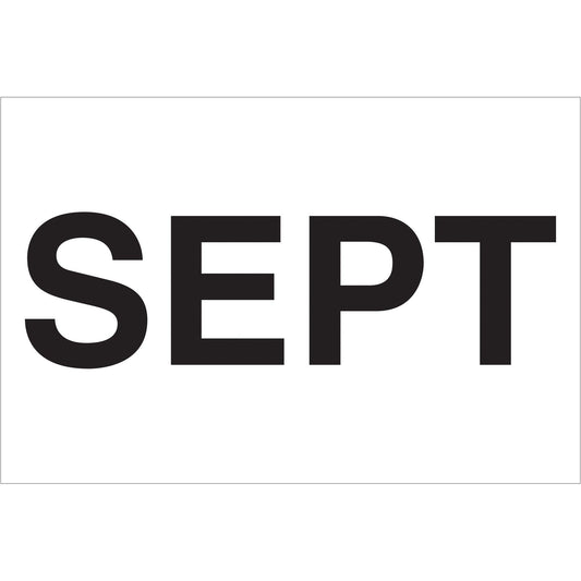 2 x 3" - "SEPT" (White) Months of the Year Labels - DL6861