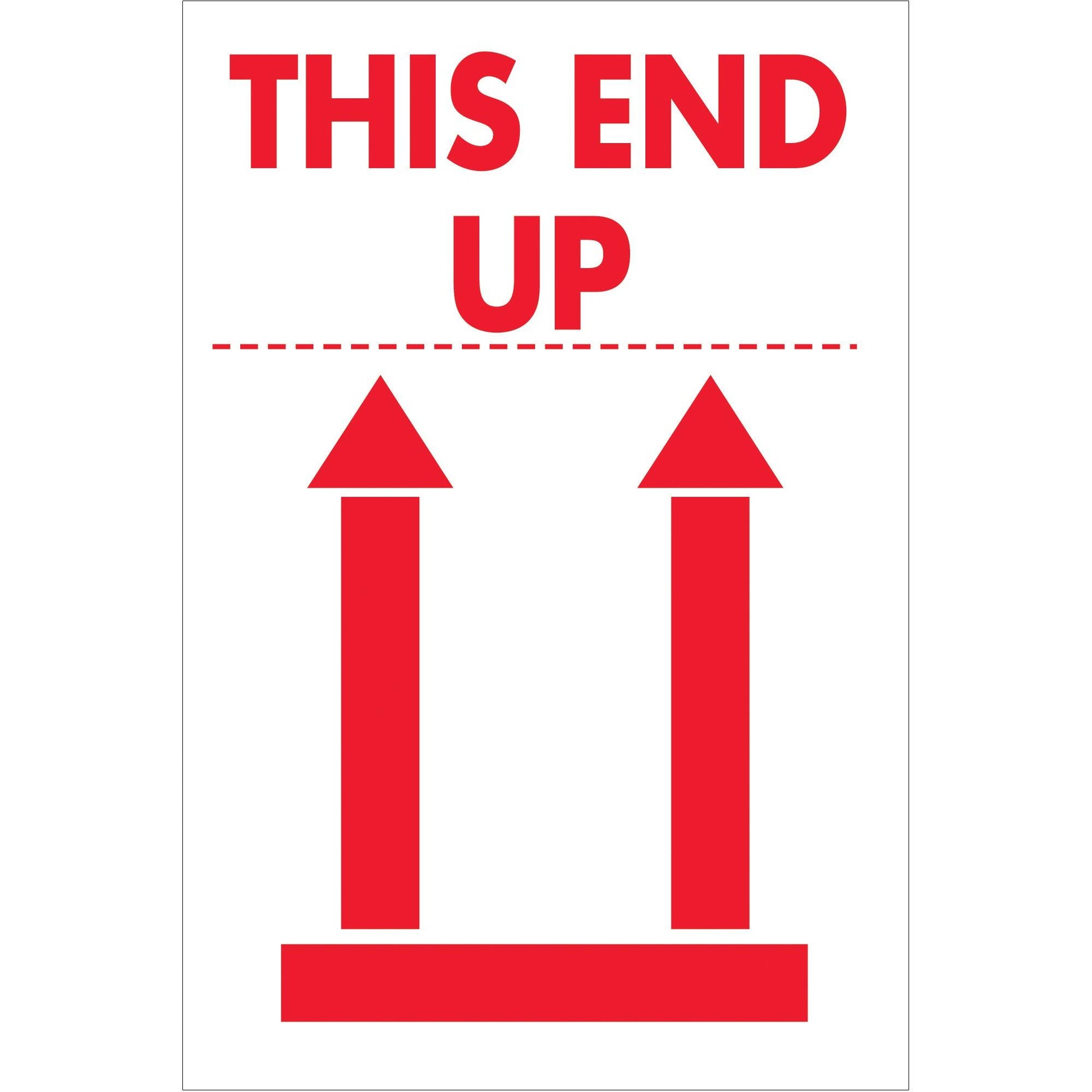 2 x 3" - "This End Up" Labels - DL5154