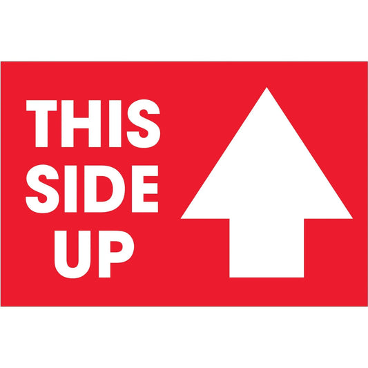 2 x 3" - "This Side Up" Arrow Labels - DL1307 Box Packaging Partner