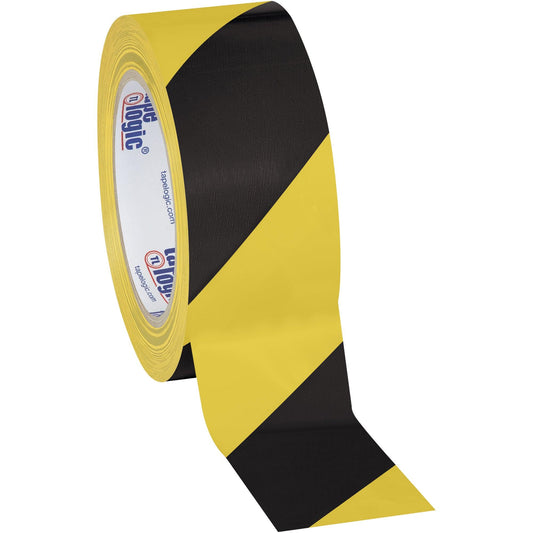 2" x 36 yds. Black/Yellow (3 Pack) Tape Logic® Striped Vinyl Safety Tape - T92363PKBY