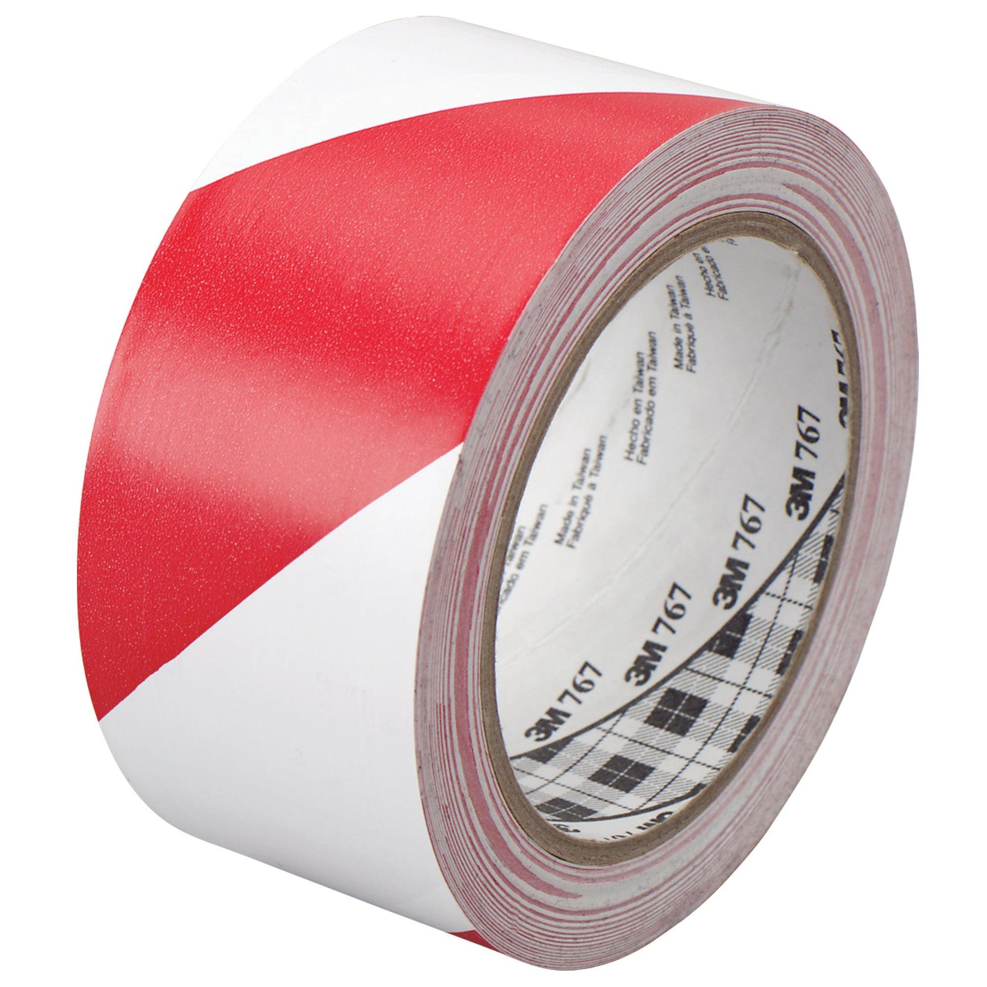 2" x 36 yds. Red/White (2 Pack) 3M Safety Stripe Vinyl Tape 767 - T9677672PK