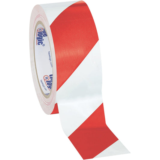 2" x 36 yds. Red/White (3 Pack) Tape Logic® Striped Vinyl Safety Tape - T92363PKRW