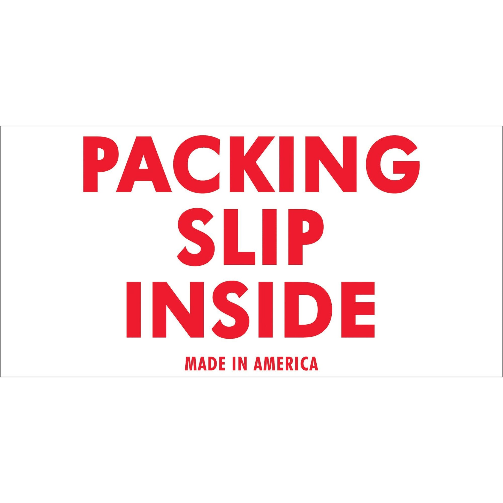 2 x 4" - "Packing Slip Inside" Labels - SCL250